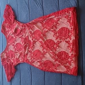 CHARLOTTE RUSSE BODYCON LACE MINI DRESS